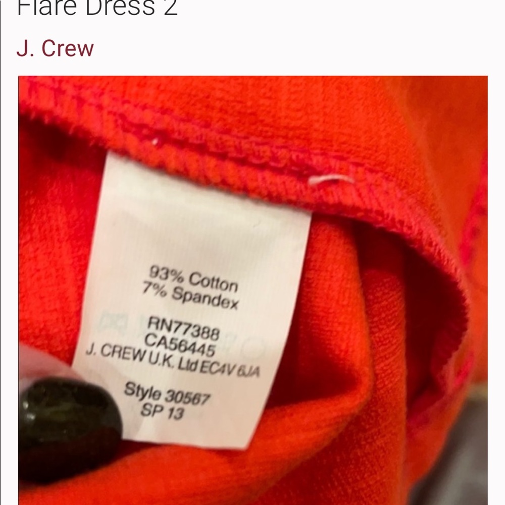 J. Crew Short Sleeve Fun and Flare Dress - orange - size 12 - Picture 8 of 8